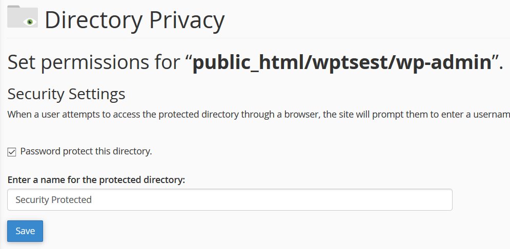 Directory Privacy Settings